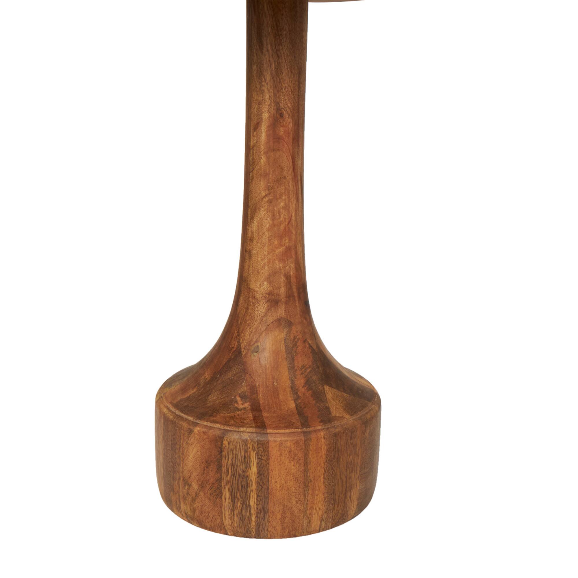 Brown Mango Wood Handmade Accent Table with Elevated Bases Set